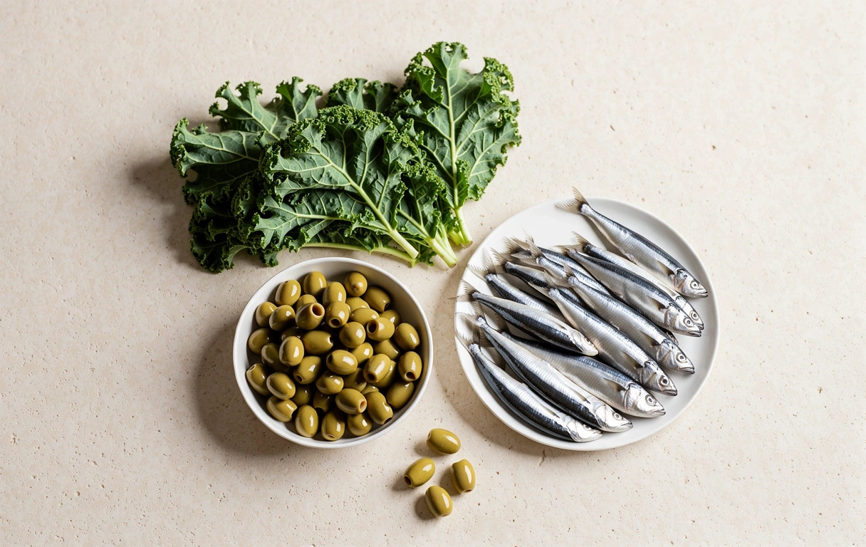 Ingredientes frescos e saudáveis